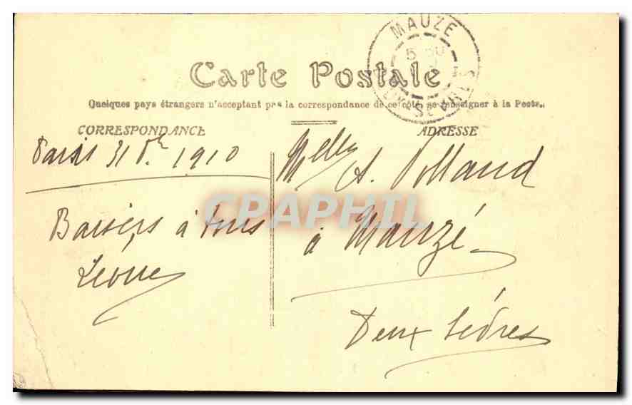 CPA Paris Arc de Triomphe du Carrousel et le Louvre  — Rückseite