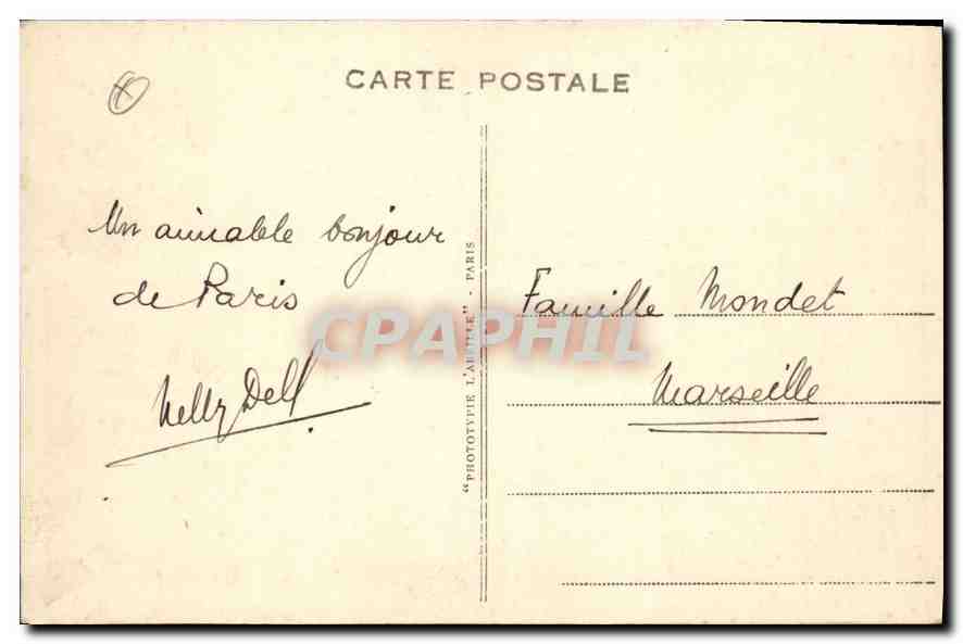 CPA Paris le Sacre Coeur  — Rückseite