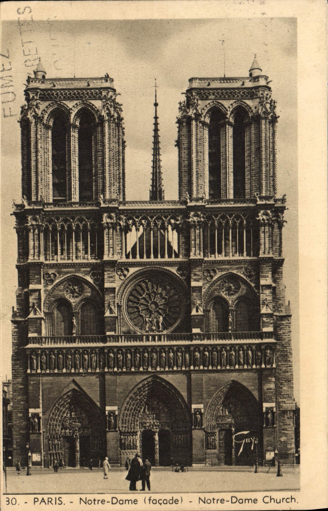 CPA Paris Notre Dame Facade 