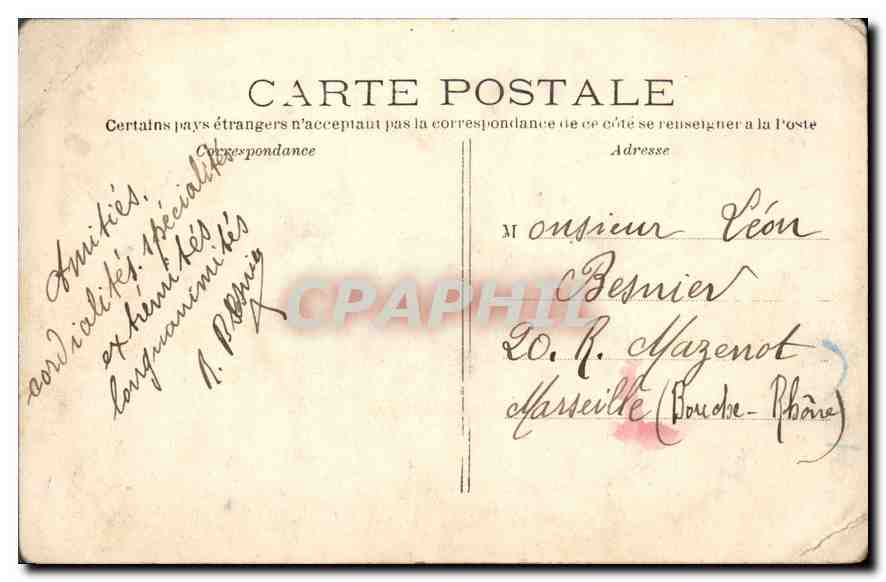 CPA Paris l'Hotel de Ville  — Rückseite
