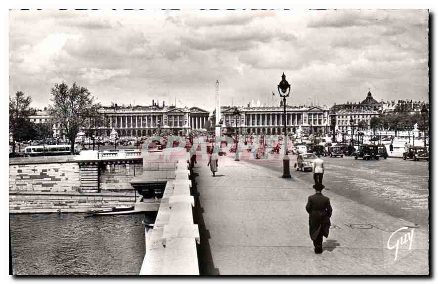CPA Paris et ses Merveilles Le Pont et la Place de la Concorde Au centre de la place obelisque de Lo