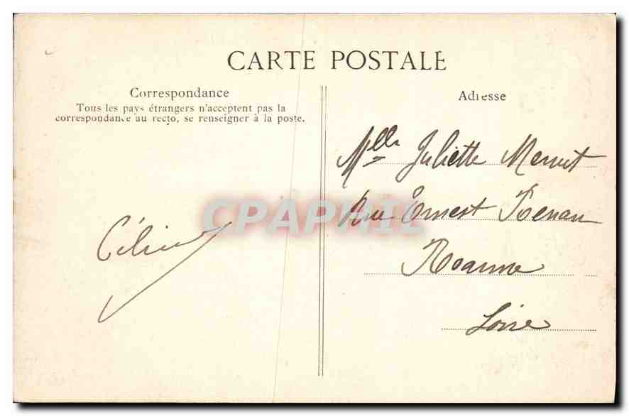 CPA Paris Hotel de Ville  — Rückseite