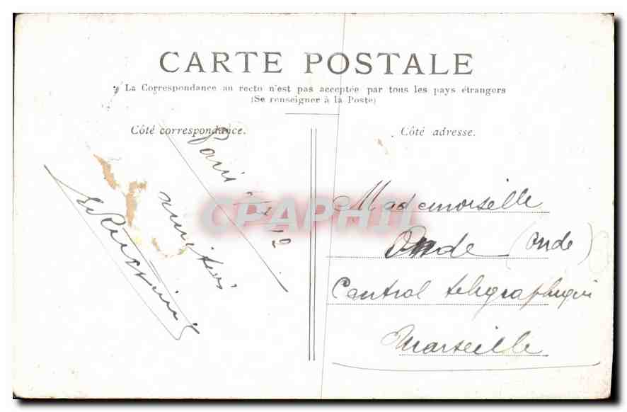CPA Paris Notre Dame  — Verso