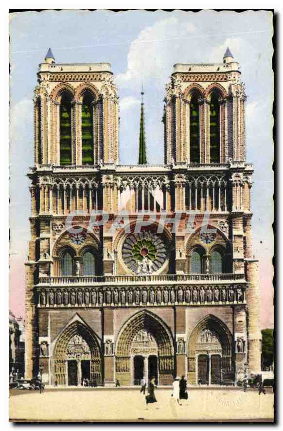 CPA Paris Notre Dame La Facade 