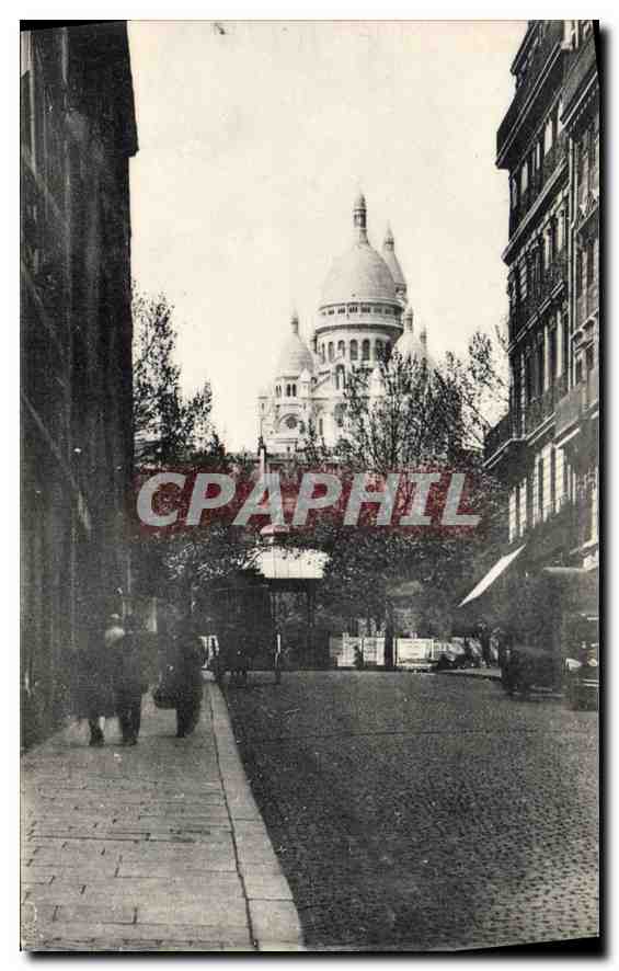 CPA Paris Montmartre le Sacre Coeur et le Square d'Anvers 