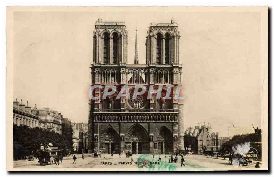 CPA Paris Parvis Notre Dame 