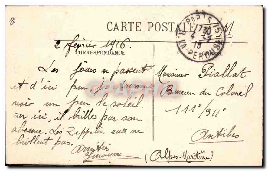 CPA Paris La Facade de Notre Dame  — Verso