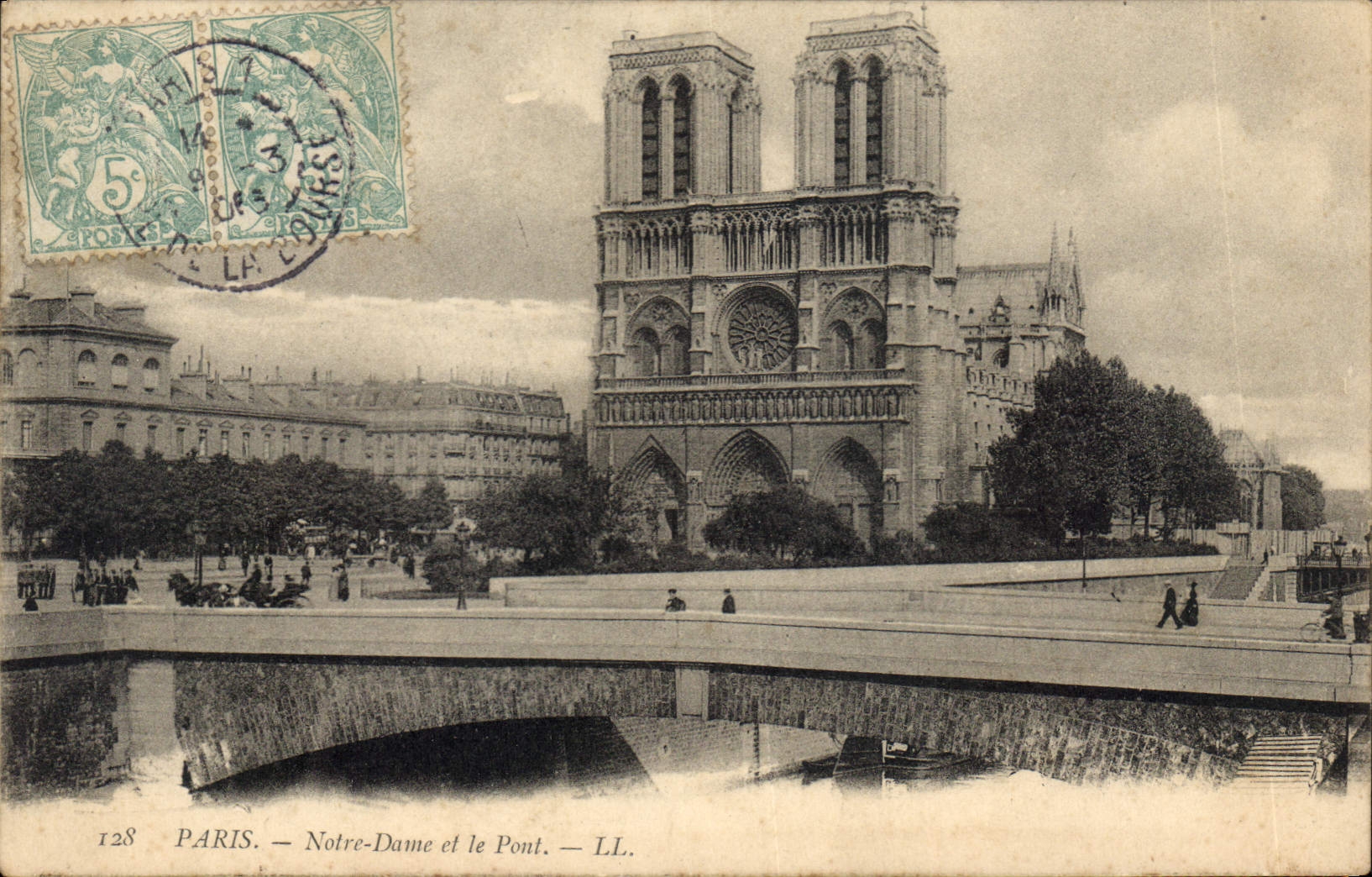PARIS — Notre-Dame et le Pont — LL. — n° 128