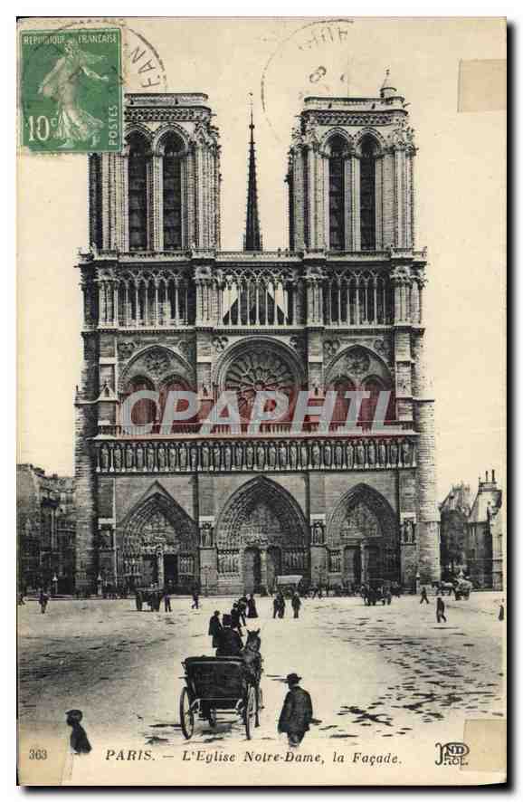 CPA Paris l'Eglise Notre Dame la Facade 