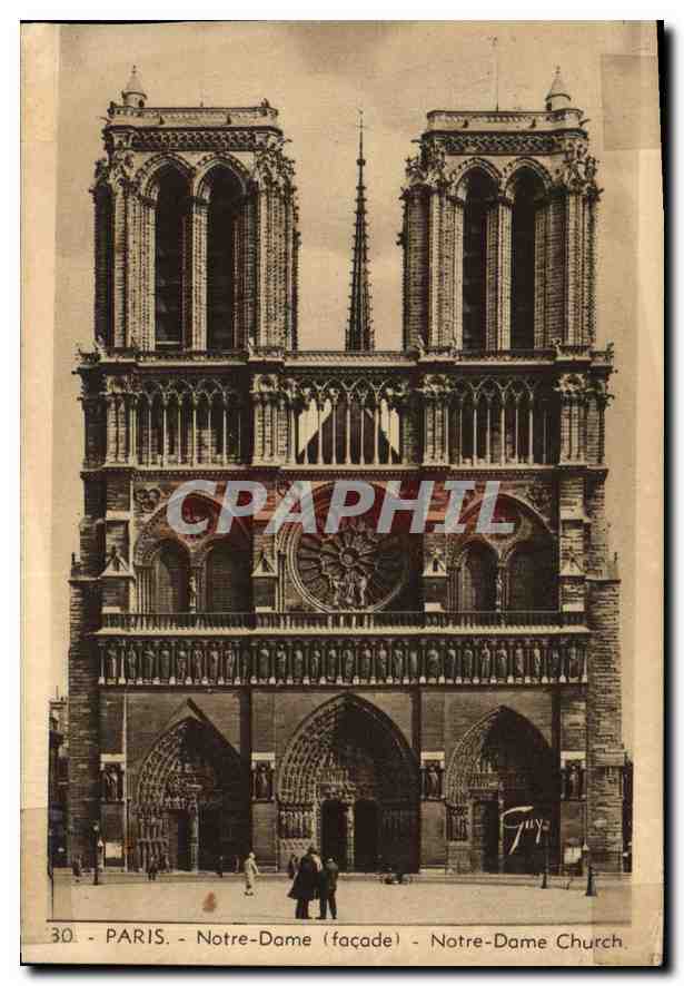 CPA Paris Notre Dame facade 