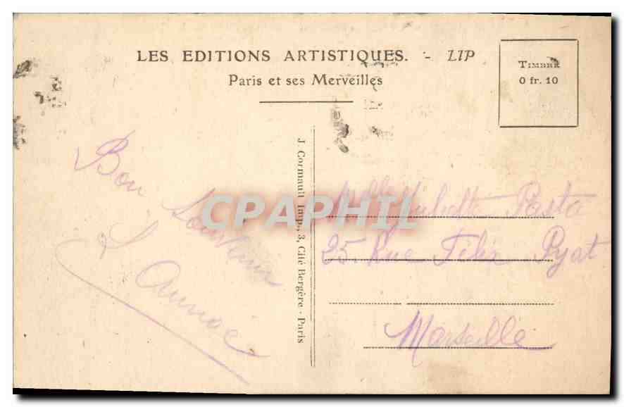 CPA Paris Le Bois de Boulogne Le Lac et le Chalet des Iles  — Rückseite