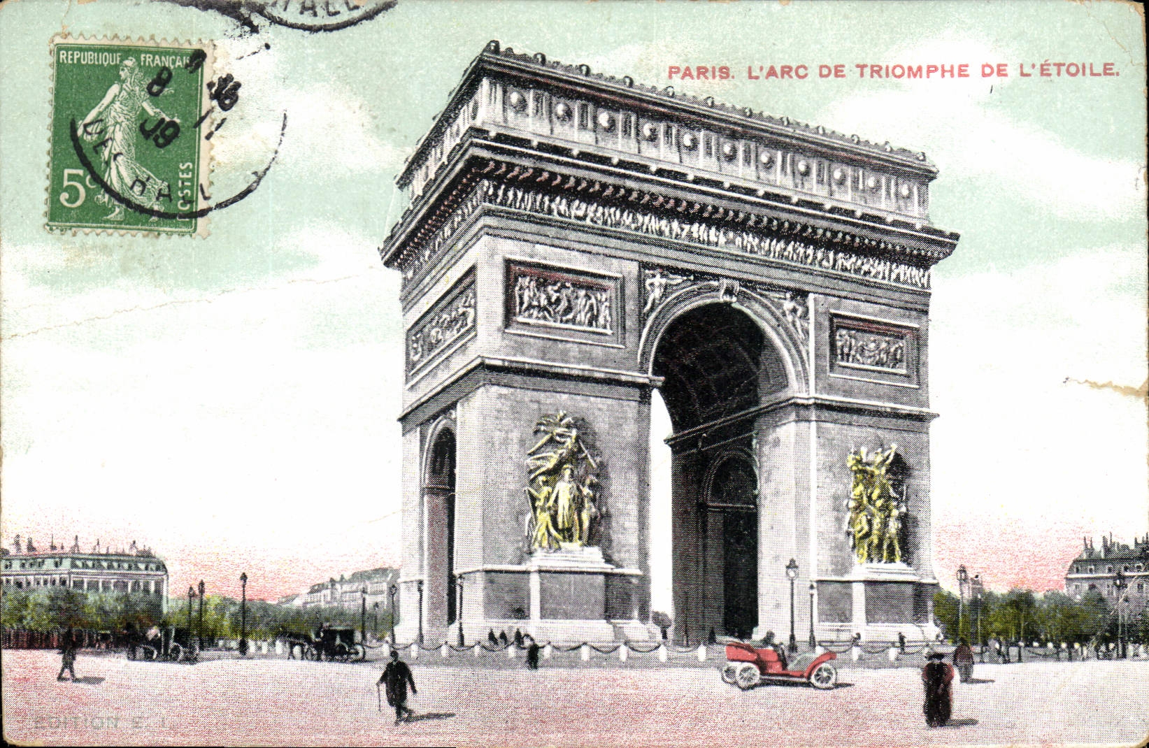 CPA Paris L'Arc de Triomphe de l'Etoile 