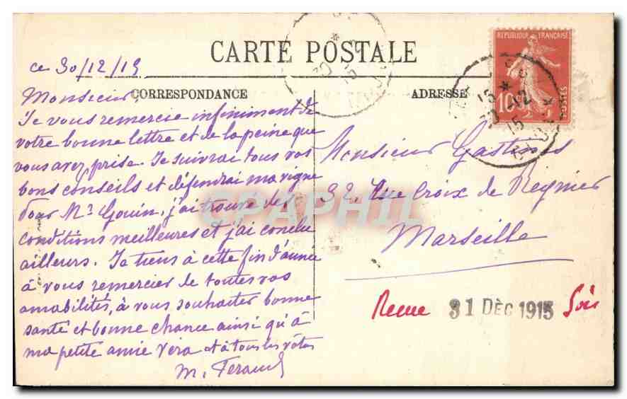 CPA Paris la Place de la Bastille  — Rückseite