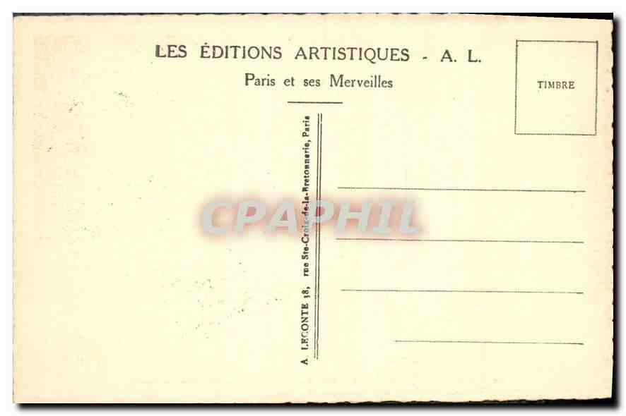 CPA Paris Le Jardin du Luxembourg  — Rückseite