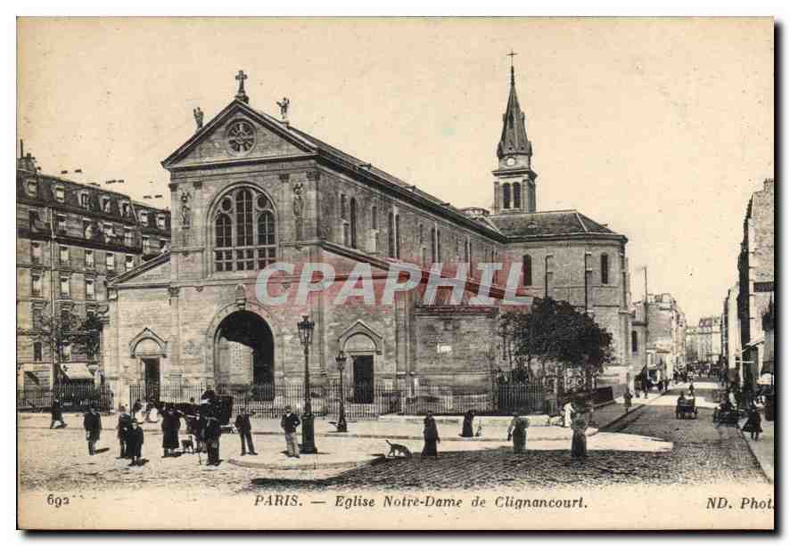 CPA Paris Eglise Notre Dame de Clignancourt 