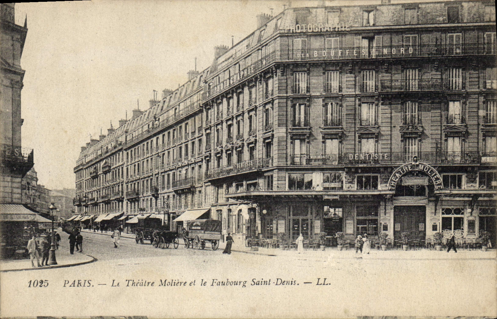 CPA Paris Le Theatre Moliere et le Faubourg Saint Denis 