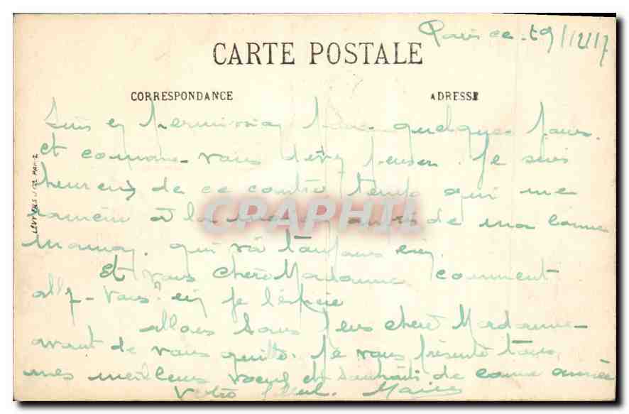 CPA Paris Le Theatre Moliere et le Faubourg Saint Denis  — Rückseite