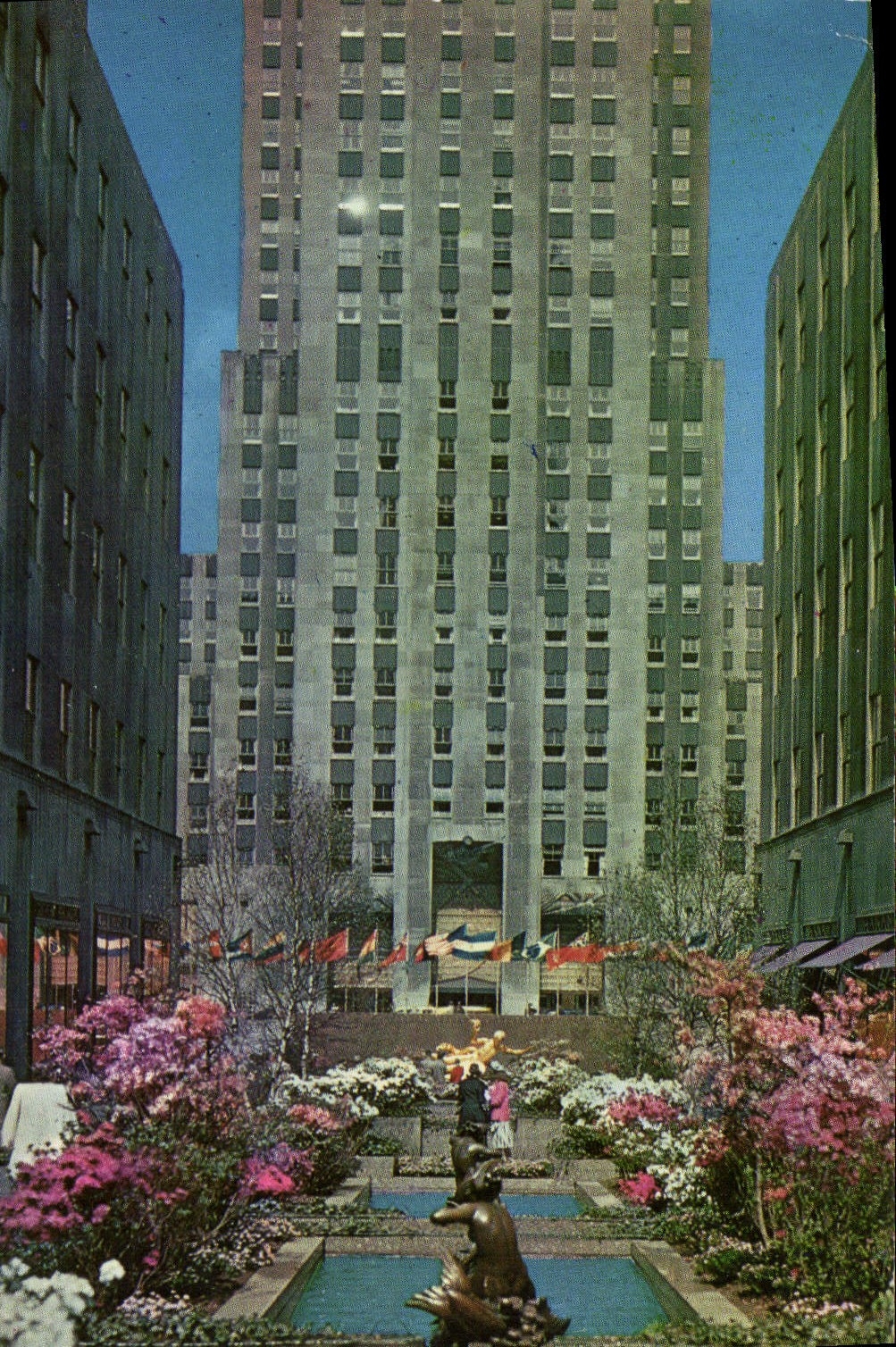 CPM The channel gardens in Spring dress at Rockefeller Center New York City 