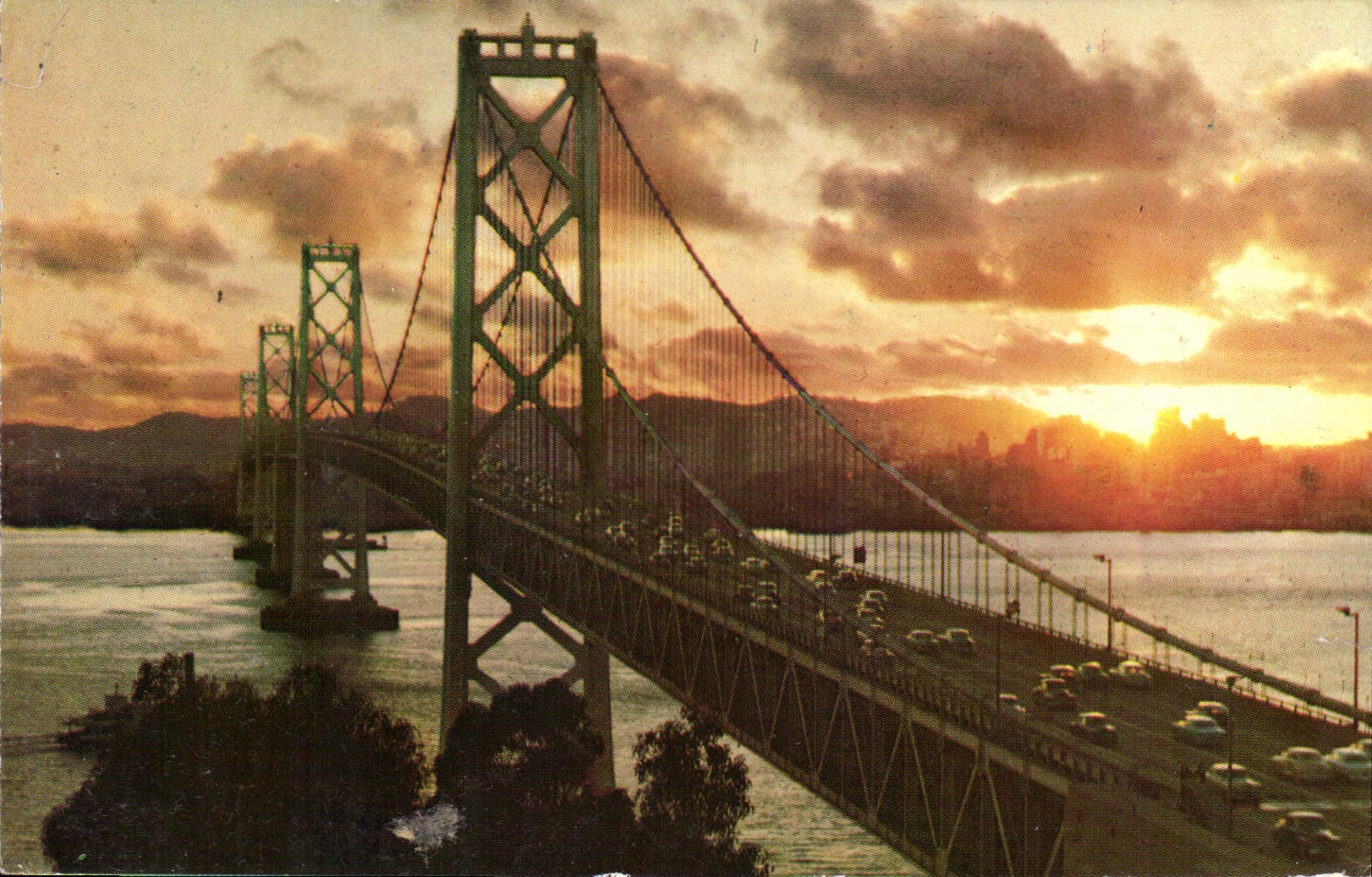 CPM San Francisco Oakland Bay Bridge at Sunset 