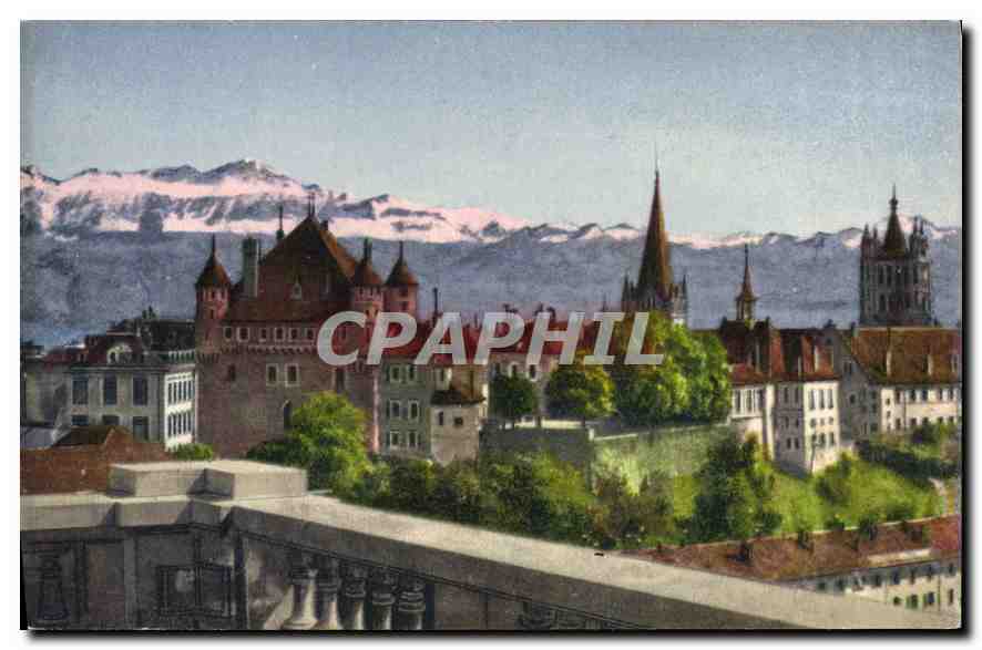 CPM Lausanne le chateau et la Cathedrale 