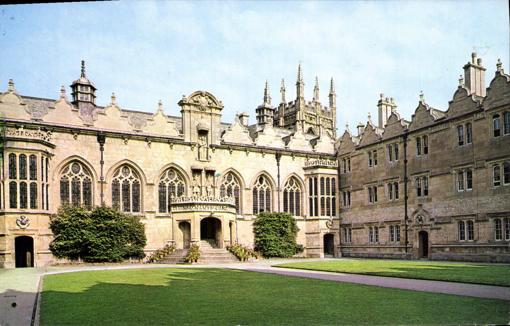 Oriel College, Oxford — quadrangle et façade — WHS 1309, éditeur Colourpicture by W. Skipper