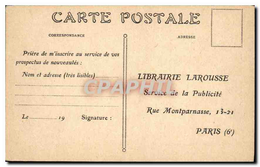 CPM Peneplaine scandinave relief le plus ancien de l'Europe Extrait du Nouvel Atlas Larousse Librari — Rückseite