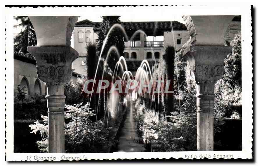 Garten der Acequia in Granada — Generalife — unbekannter Verleger, Nr. 17