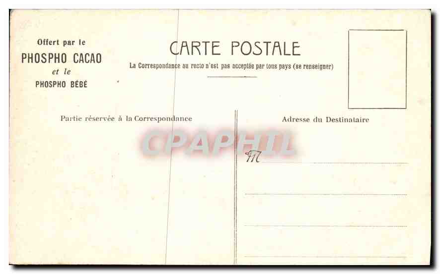 CPM Ofer Sabines Offert par le Phospho cacao et le phospho bebe  — Verso
