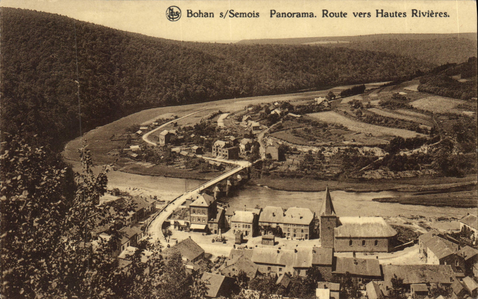 CPM Bohan Semois Panorama Route vers Hautes Rivieres 