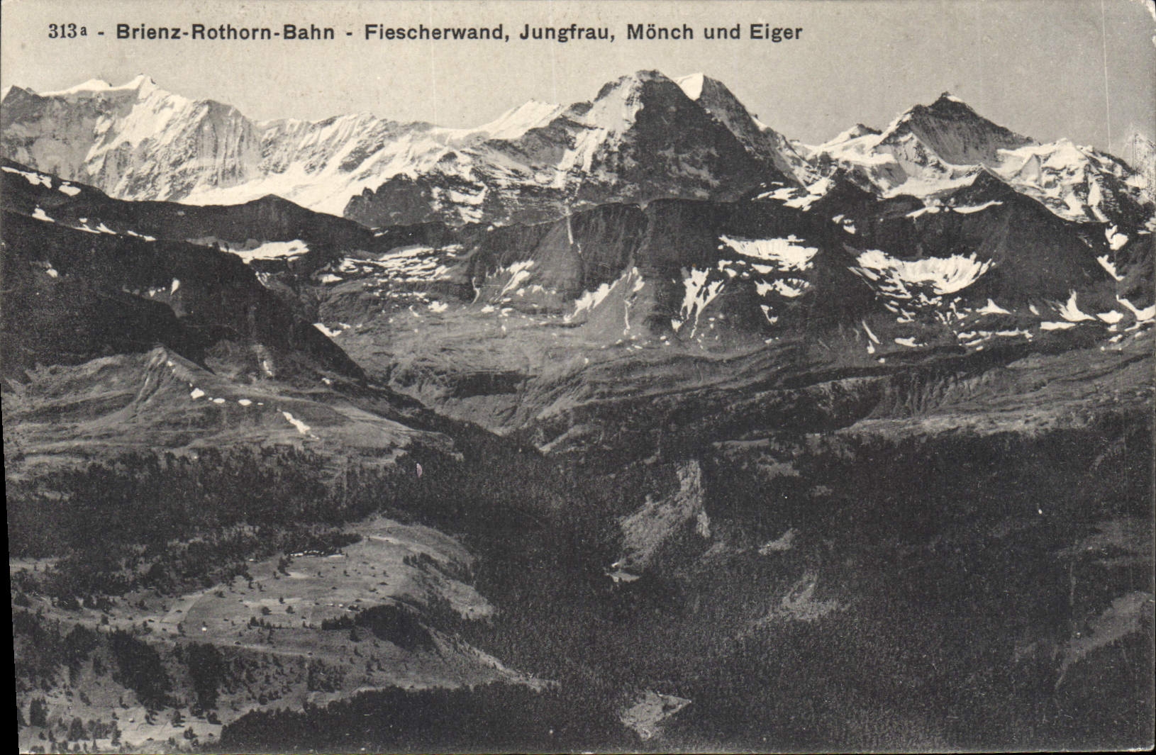 CPM Broenz Rothorn Bahn Fiescherwand Jungfrau Monch und Eiger 