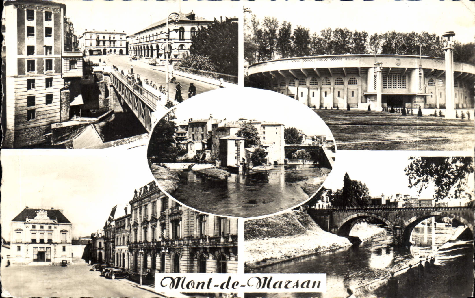 CPM Mont de Marsan Place du Marche Hotel de Ville 