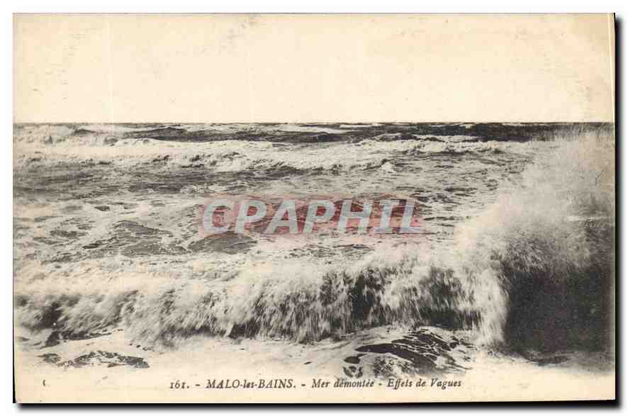 CPA Malo les Bains Mer demonree Effets de Vagues 