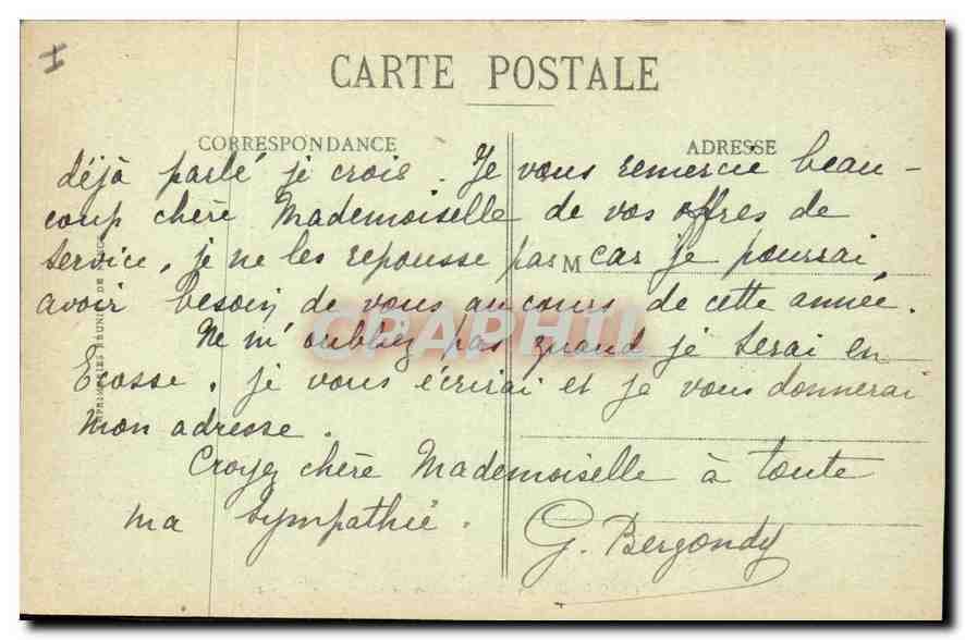 CPA Malo les Bains Mer demonree Effets de Vagues  — Verso