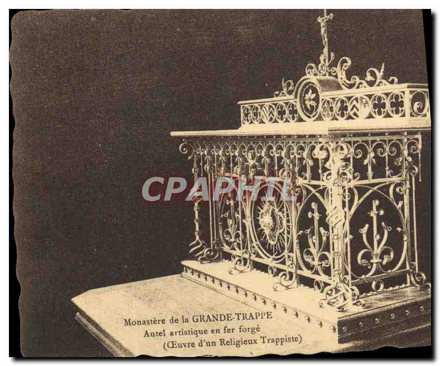 CPA Monastere de la Grande Trappe Autel artistique en fer forge Ceuvre d'un Religieux Trappiste 