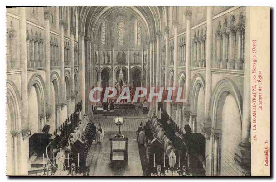 La Grande-Trappe, in der Nähe von Moragne (Orne) — Innenansicht der Kirche — Sammlung G. T.