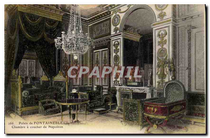 Palais de FONTAINEBLEAU — Chambre à coucher de Napoléon — CPAPHIL n°266