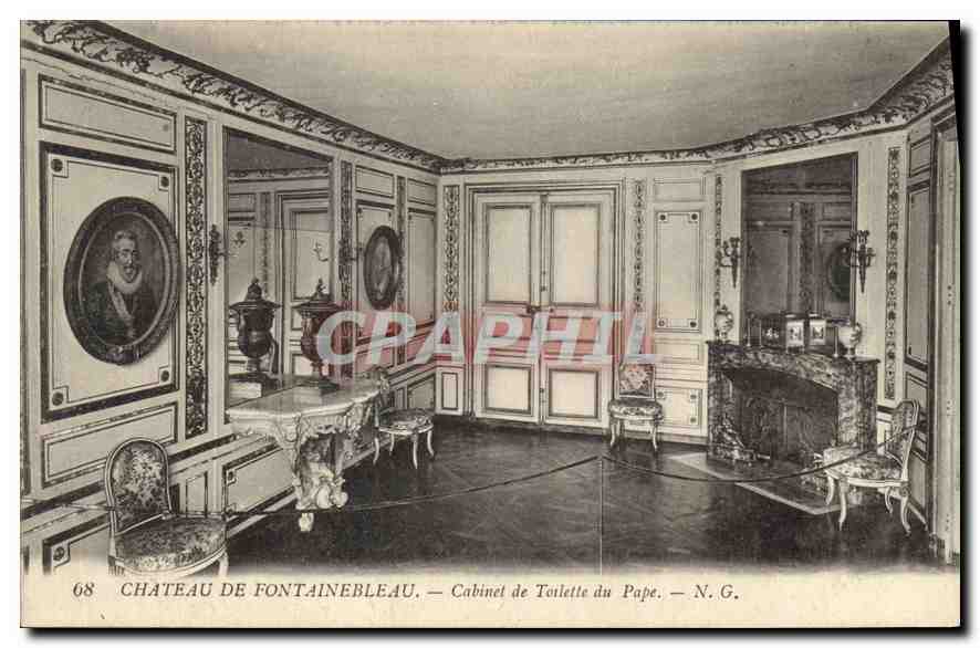 Château de Fontainebleau — Cabinet de Toilette du Pape — N.G.