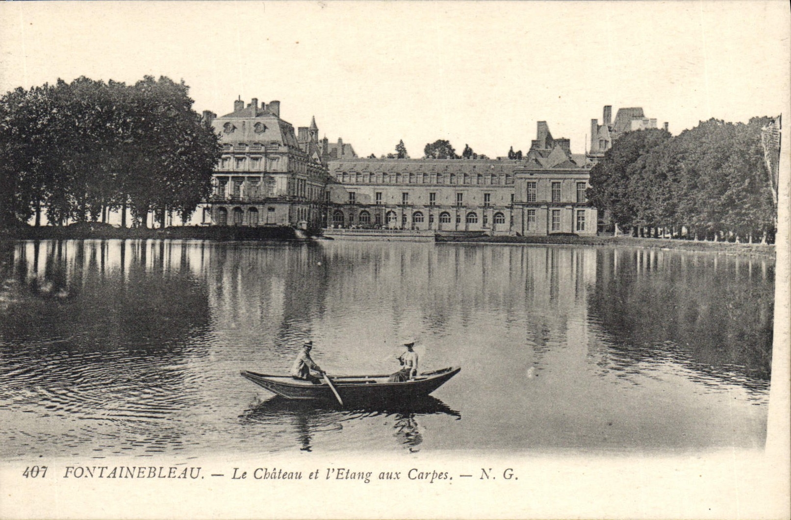 Fontainebleau — The Castle and the Carp Pond — N. G. — No. 407
