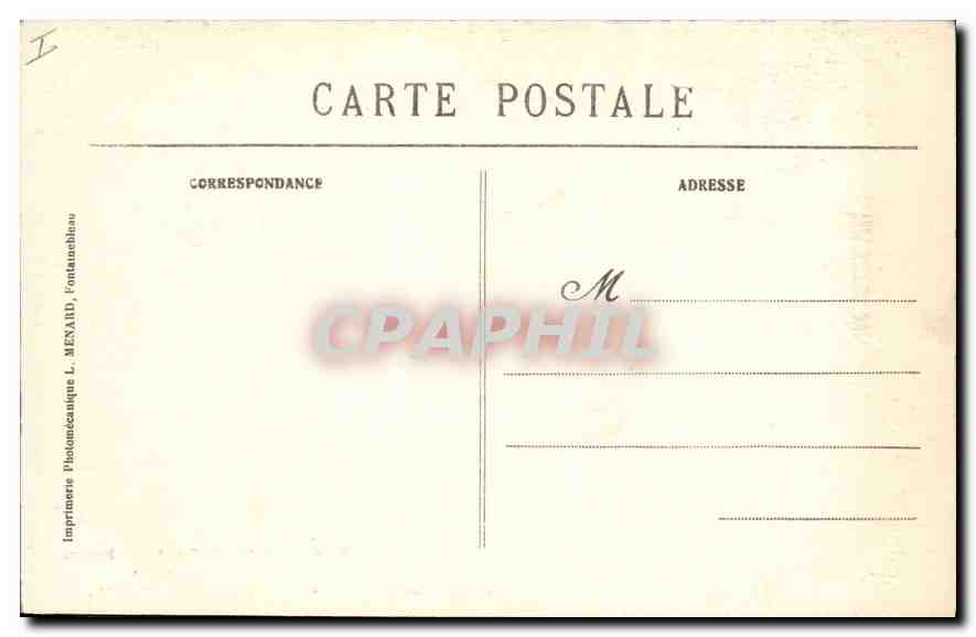 Schlafzimmer von Joséphine — Schloss Fontainebleau — Künstlerische Sammlung L. M. Nr. 528 — Rückseite