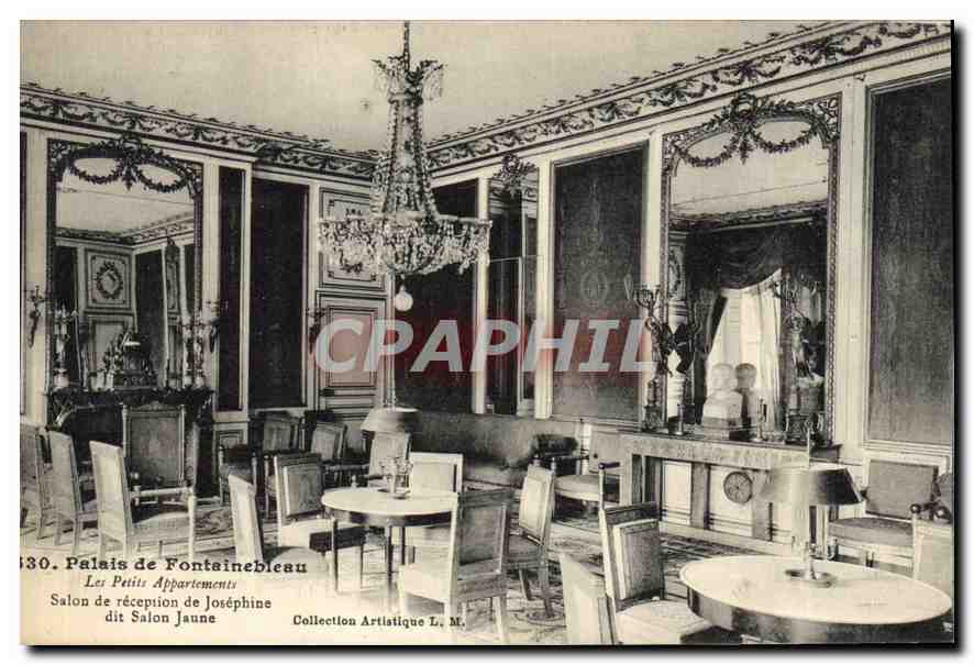 Schloss Fontainebleau — Empfangszimmer Joséphine genannt Gelbes Zimmer — Künstlerische Sammlung L. M.