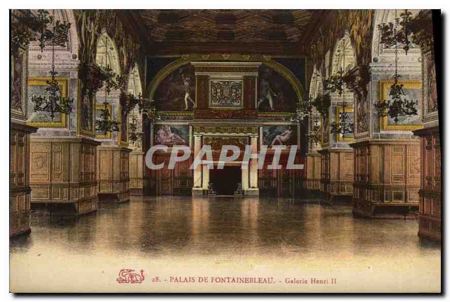 Palais de Fontainebleau — Galerie Henri II — Éditeur : C. L. B. n°28
