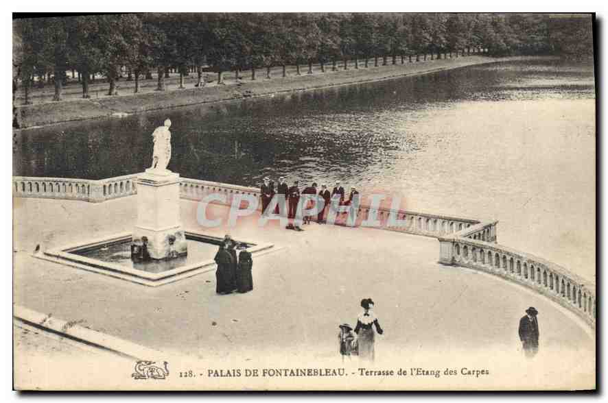 Palais de Fontainebleau — Terrasse de l'Étang des Carpes — éditeur CPAPHIL, n° 128