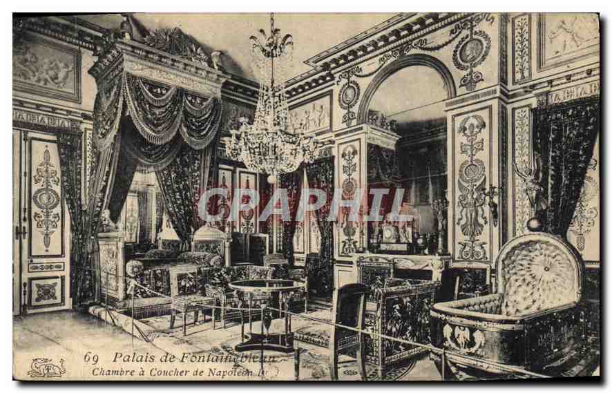 Palazzo di Fontainebleau — Camera da Letto di Napoleone IV — editore non identificato, n° 69