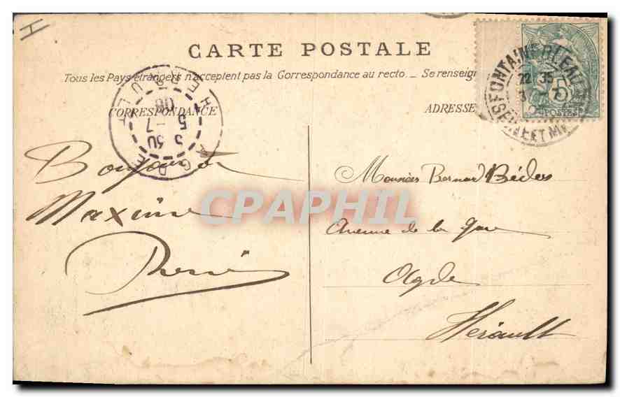 Palazzo di Fontainebleau — Camera da Letto di Napoleone IV — editore non identificato, n° 69 — Verso
