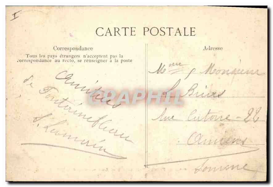 Palacio de FONTAINEBLEAU — Avenida cubierta en el Jardín Inglés — editor CPAPHIL, n° 588 — Reverso