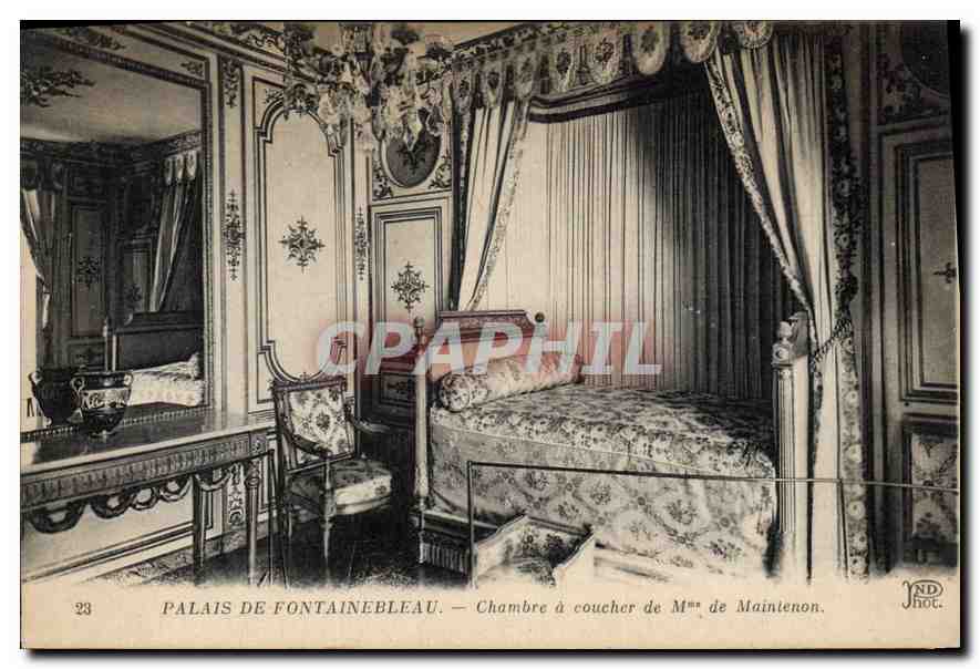 Schloss Fontainebleau — Schlafzimmer der Madame de Maintenon — ND Phot.