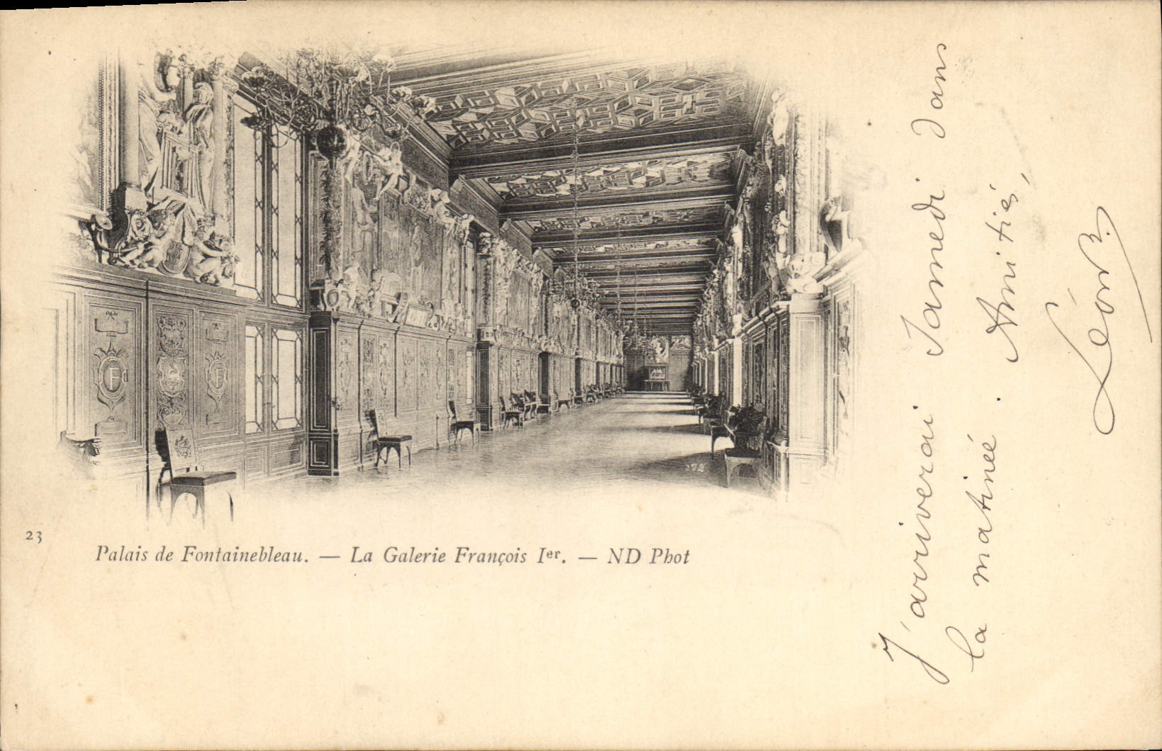 Pałac w Fontainebleau — Galeria Franciszka I — ND Phot