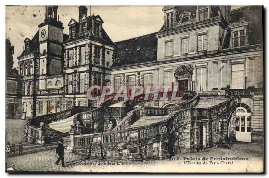 Schloss Fontainebleau — Die Eisenpferdestiege — Künstlerische Sammlung L. M.