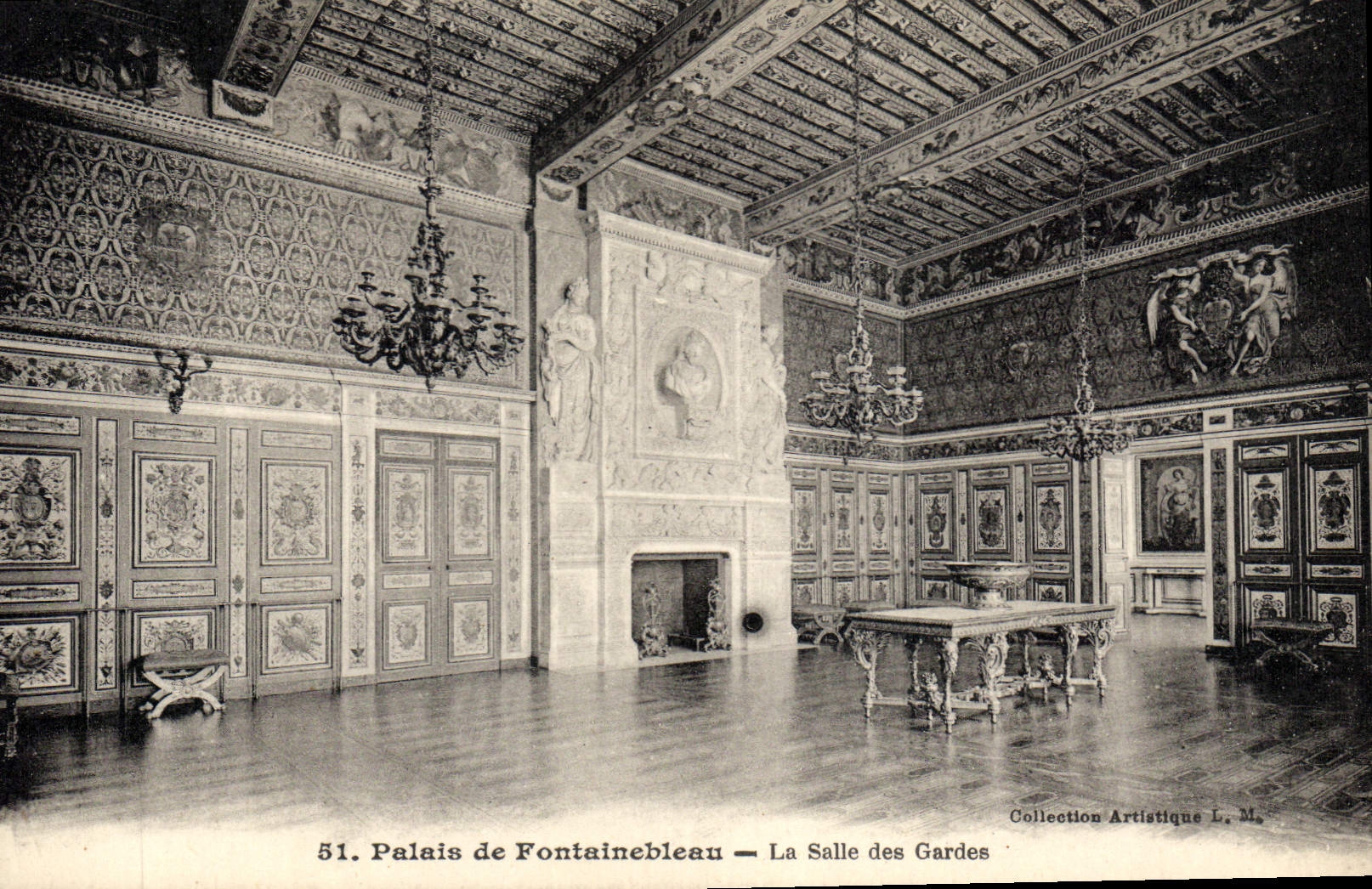 Palast von Fontainebleau — Die Wachstube — Künstlerische Sammlung L. M.