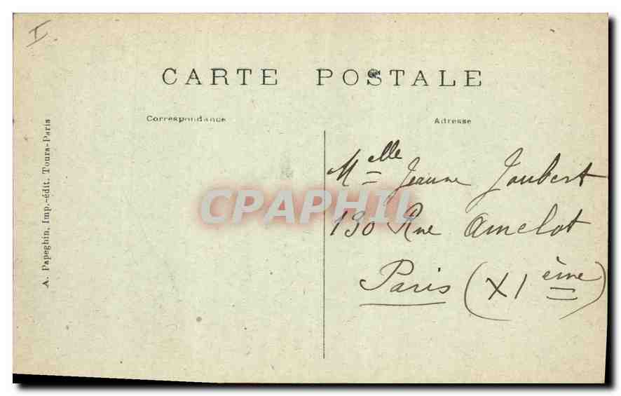 CPA Saumer M et L L'Hotel de Ville  — Rückseite